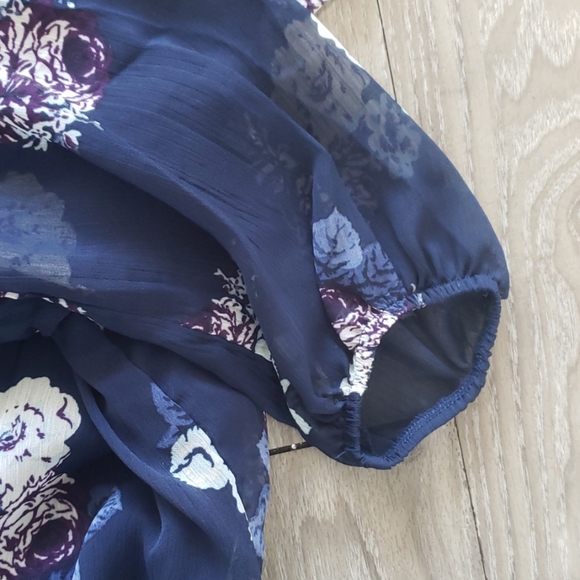 Long Blue xhilaration long sleeve DRESS - Picture 4 of 8